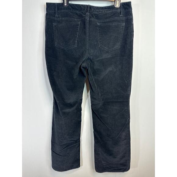 J. Jill Black Corduroy Stretch Tapered Down Black Pants Size 14 - Picture 5 of 10
